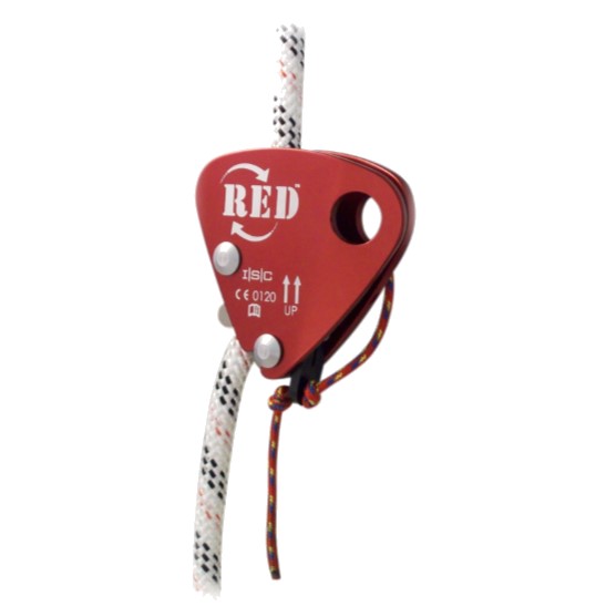 HD26294 ISC RED Back-up Device with Popper Cord for 10.5mm -11.5mm Rope - on rope