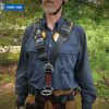 PMI Avatar Deluxe Harness worn outdoors, front view